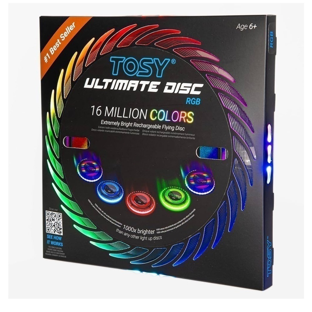 TOSY Flying Disc - 16 Million Color RGB or 36 or 360 LEDs,